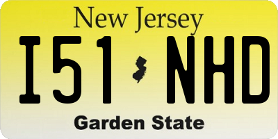 NJ license plate I51NHD