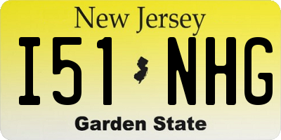 NJ license plate I51NHG