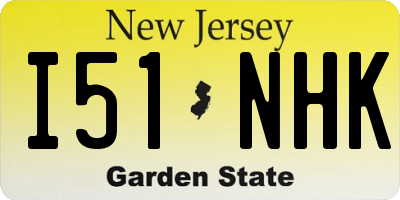 NJ license plate I51NHK