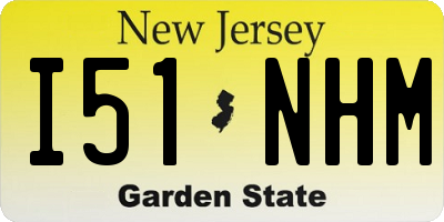 NJ license plate I51NHM