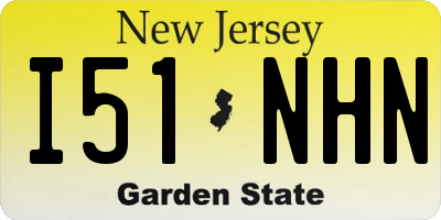 NJ license plate I51NHN