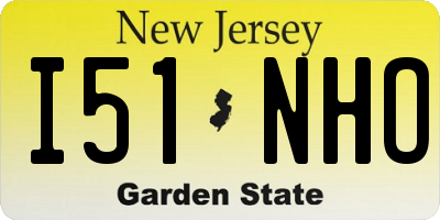 NJ license plate I51NHO