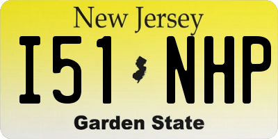 NJ license plate I51NHP
