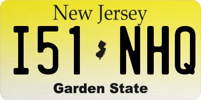 NJ license plate I51NHQ