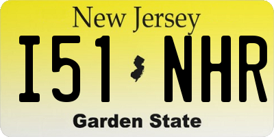 NJ license plate I51NHR