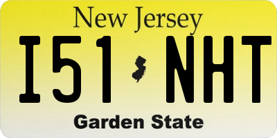 NJ license plate I51NHT