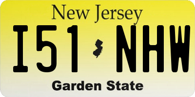 NJ license plate I51NHW