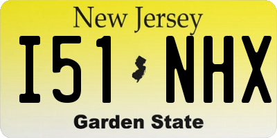 NJ license plate I51NHX