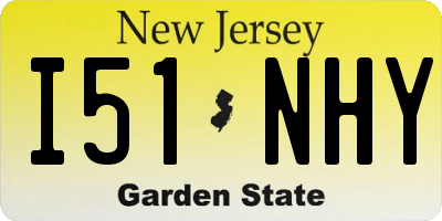 NJ license plate I51NHY
