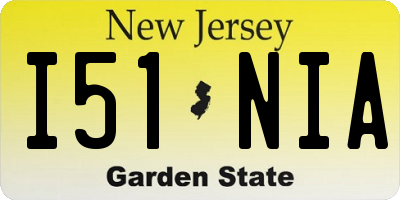 NJ license plate I51NIA