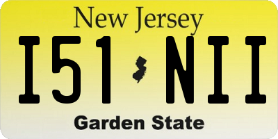 NJ license plate I51NII