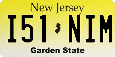 NJ license plate I51NIM
