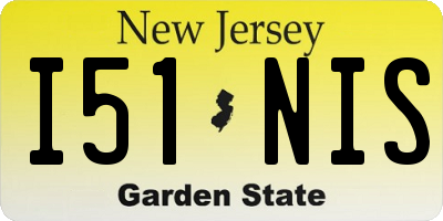 NJ license plate I51NIS