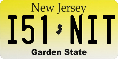 NJ license plate I51NIT