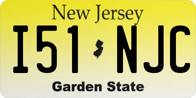 NJ license plate I51NJC