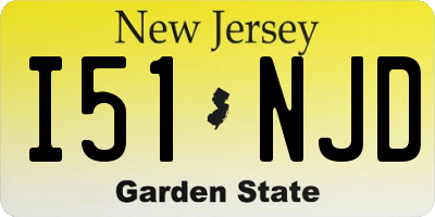 NJ license plate I51NJD