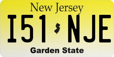 NJ license plate I51NJE