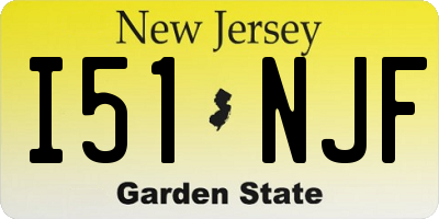 NJ license plate I51NJF