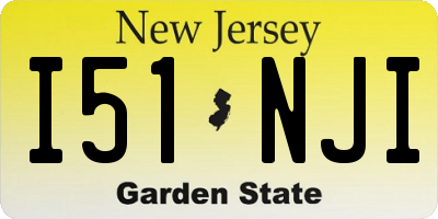 NJ license plate I51NJI