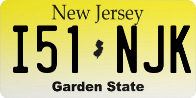 NJ license plate I51NJK