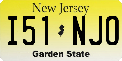 NJ license plate I51NJO