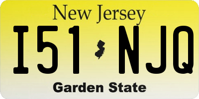 NJ license plate I51NJQ