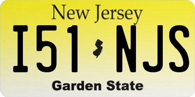 NJ license plate I51NJS