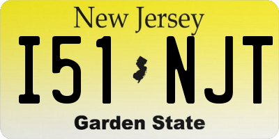 NJ license plate I51NJT