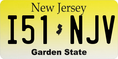 NJ license plate I51NJV
