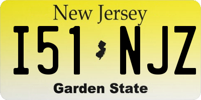 NJ license plate I51NJZ