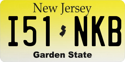 NJ license plate I51NKB
