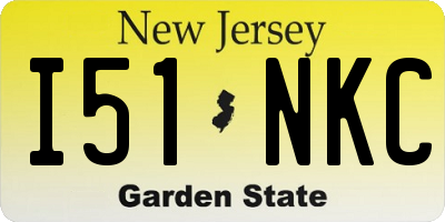 NJ license plate I51NKC