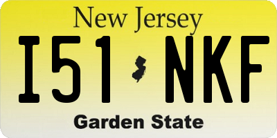 NJ license plate I51NKF