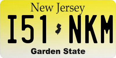 NJ license plate I51NKM