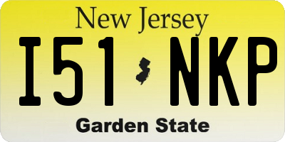 NJ license plate I51NKP