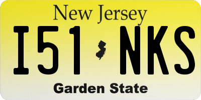 NJ license plate I51NKS