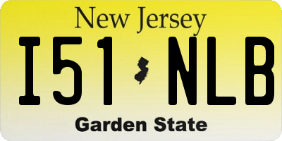 NJ license plate I51NLB