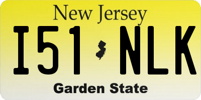 NJ license plate I51NLK