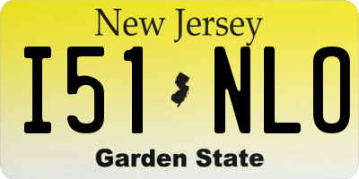 NJ license plate I51NLO