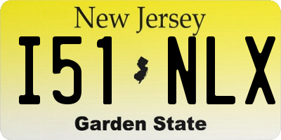 NJ license plate I51NLX