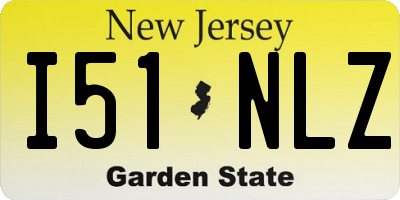 NJ license plate I51NLZ