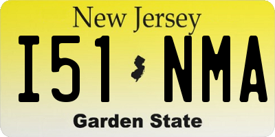 NJ license plate I51NMA