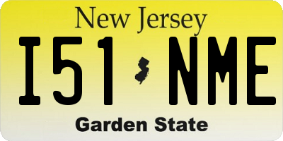 NJ license plate I51NME