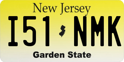 NJ license plate I51NMK