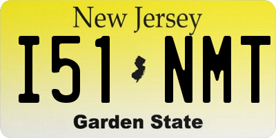 NJ license plate I51NMT