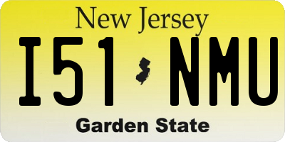 NJ license plate I51NMU