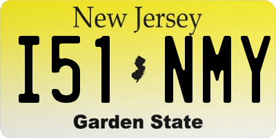 NJ license plate I51NMY