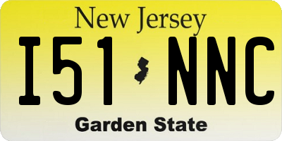 NJ license plate I51NNC