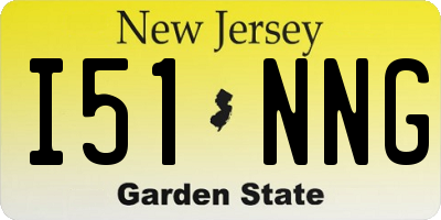 NJ license plate I51NNG