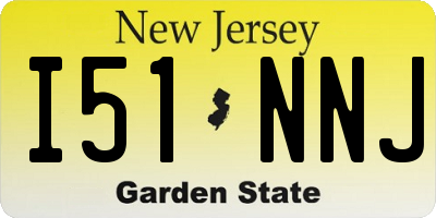 NJ license plate I51NNJ